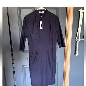 MUXXN women’s Dress Size XL NET business Professional Navy Blue